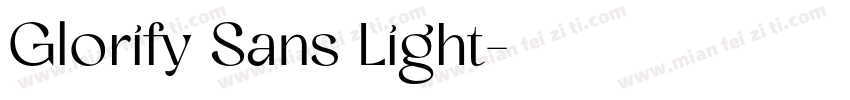 Glorify Sans Light字体转换